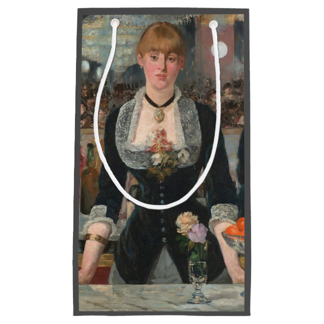 A Bar at the Folies-Bergère Edouard Manet Small Gift Bag (Front)