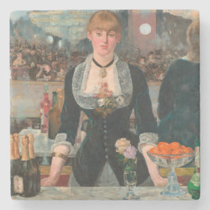 A Bar at the Folies-Bergère Edouard Manet Stone Coaster