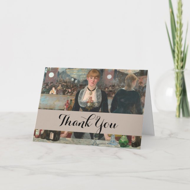 A Bar at the Folies-Bergère Edouard Manet Thank You Card (Front)
