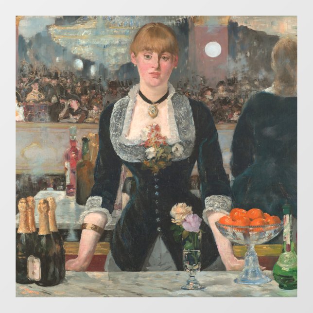 A Bar at the Folies-Bergère Edouard Manet Window Cling (Sheet)