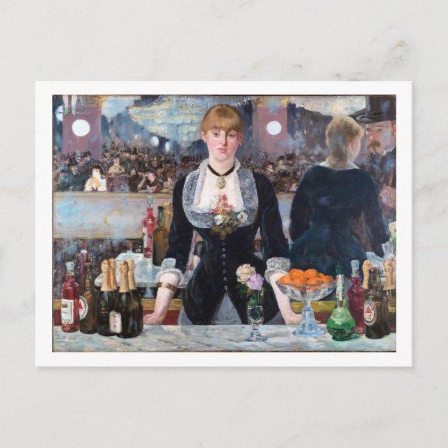 A Bar at the Folies-Bergere, Manet Postcard (Front)