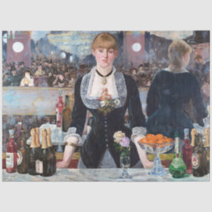 A Bar at the Folies-Bergere, Manet Tissue Paper