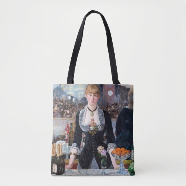 A Bar at the Folies-Bergere, Manet Tote Bag (Front)