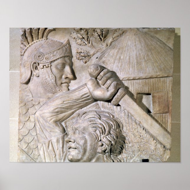 A Barbarian fighting a Roman legionary Poster (Front)