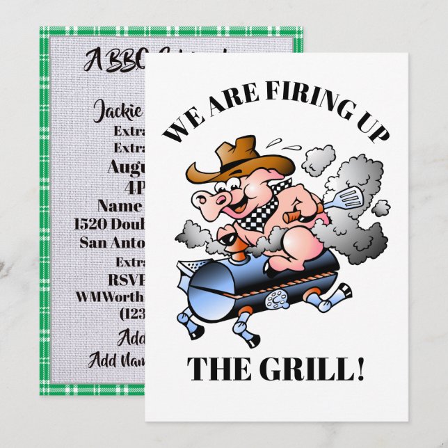 A Barbecue Celebration Invitation (Front/Back)