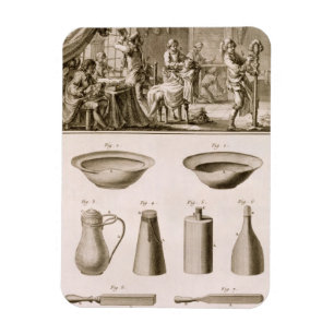 A barbershop and barber tools, from the 'Encyclope Magnet