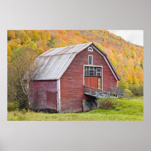 A barn in Vermont's Green Mountains. Hancock, 2 Poster