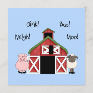 A Barnyard Birthday - Farm-themed Invitation