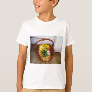 A Basket of Yellow Daffodils and floral Easter Egg T-Shirt