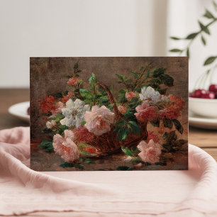 A Basket with Roses   Eugene Petit Card