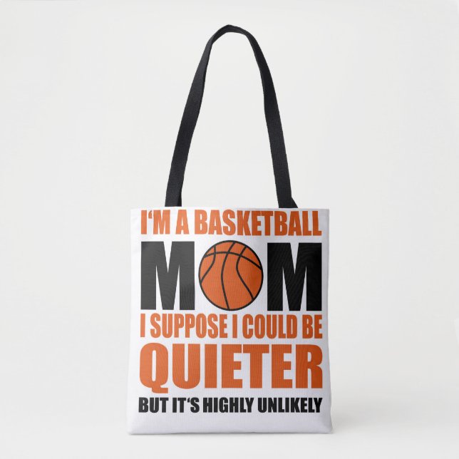 A basketball mum tote (Front)