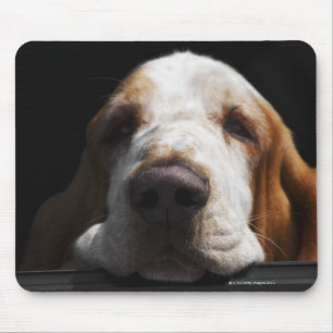 A Basset Hound resting his head Mouse Mat