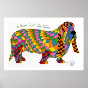 A Basset Hounds' True Colors, Basset Hound Poster