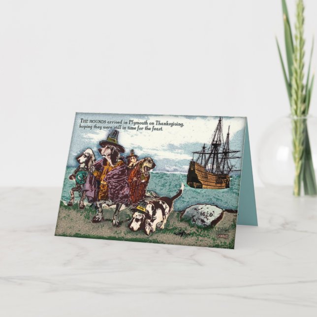 A Basset Thanksgving Holiday Card (Front)