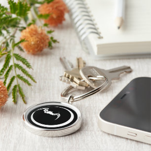 a bat on the moon key ring