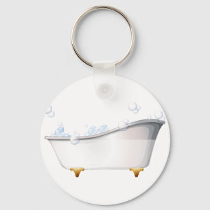 A bathtub key ring