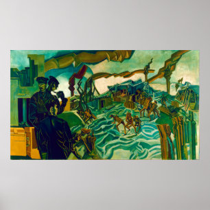 A Battery Shelled by Percy Wyndham Lewis (1919) Poster