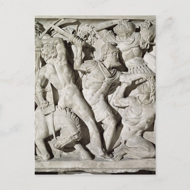 A battle between Romans and Galatians Postcard (Front)