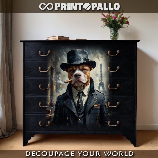 A beabull dog as detective in Paris in 1930 Tissue Paper (Creator Uploaded)