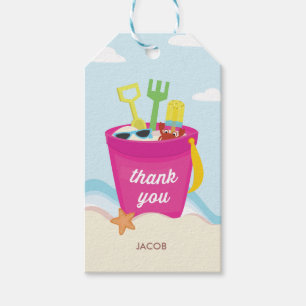 A Beach Party Kid's girl birthday Party favour tag