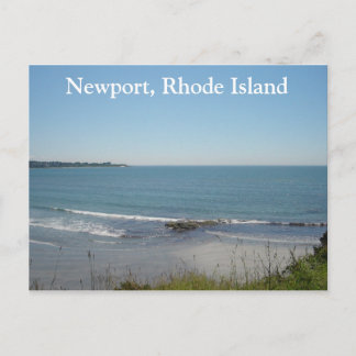 A Beach Scene In Newport, Rhode Island Postcard