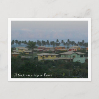 A beach side village in Brazil pos... - Customised Postcard