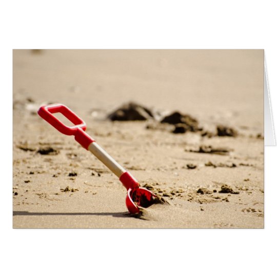 A beach spade. card