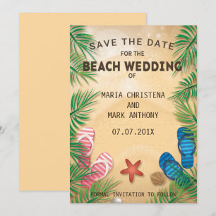 A Beach Wedding Save The Date Announcement