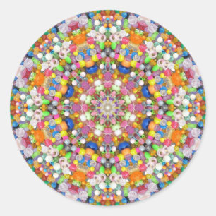 A Bead Mandala Classic Round Sticker