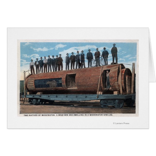 A Bear Cage and Dwelling in a Huge Saw Log (Front Horizontal)