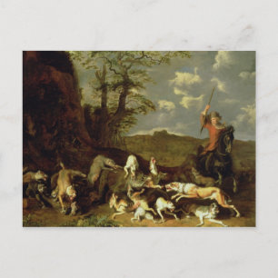 A Bear Hunt, 1655 Postcard
