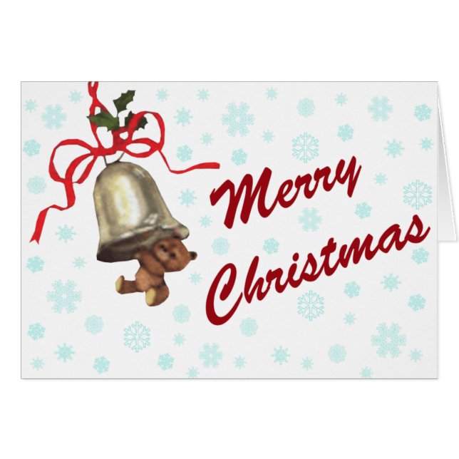 A Bearry Merry Christmas Custom Greetings Card (Front Horizontal)