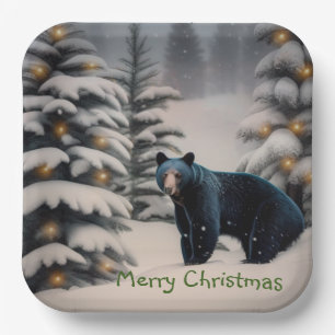 A Beary Merry Christmas Paper Plate