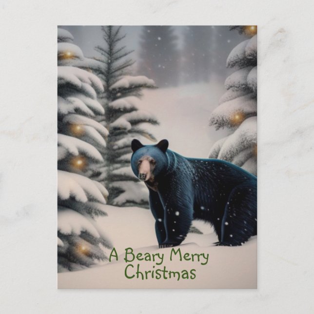 A Beary Merry Christmas Postcard (Front)