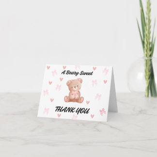 A Beary Sweet Thank You Card