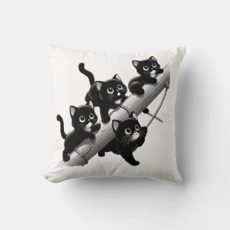 A beautiful and cute design for small black cats cushion