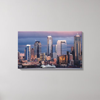 A beautiful and dramatic sunset seen from West Canvas Print