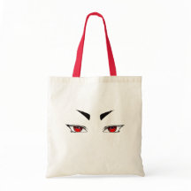 A beautiful bag with sharply red eyes look