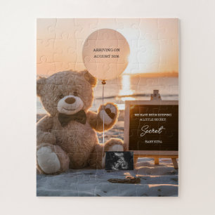 A beautiful beach digital pregnancy announcement jigsaw puzzle
