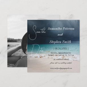 A beautiful beach in Seychelles, your picture save The Date