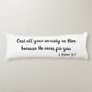 A beautiful Bible Verse of Peace Body Cushion