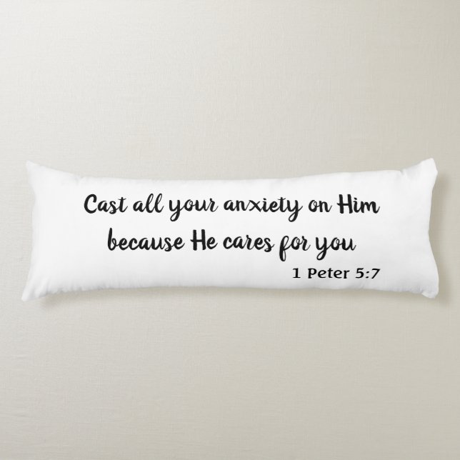 A beautiful Bible Verse of Peace Body Cushion (Front)