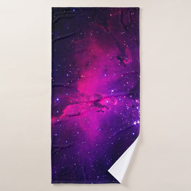 A beautiful, bright space nebula. background,abstr bath towel (Bath Towel)