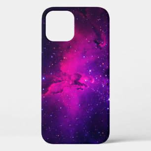 A beautiful, bright space nebula. background,abstr iPhone 12 case