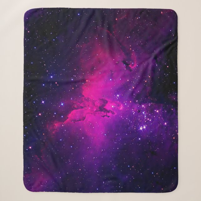 A beautiful, bright space nebula. background,abstr sherpa blanket (Front)
