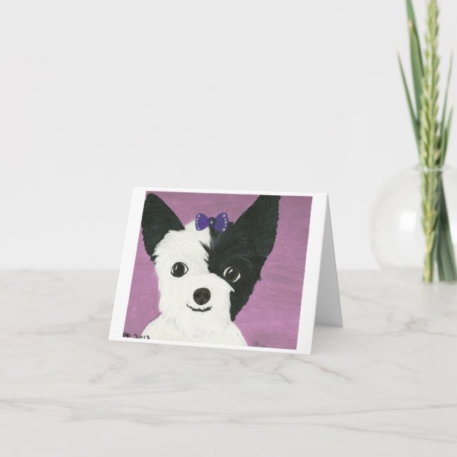 A beautiful cars of a dog named Gypsy Card (Front)