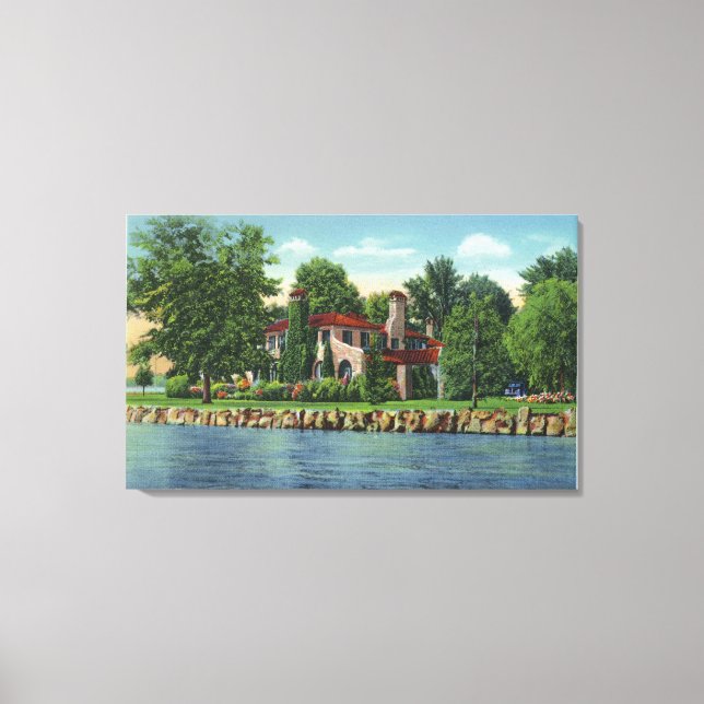 A Beautiful Chautauqua Lake Residence Canvas Print (Front)