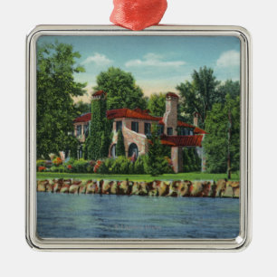 A Beautiful Chautauqua Lake Residence Metal Tree Decoration