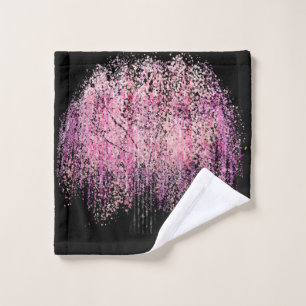 A beautiful cherry tree bath towel set