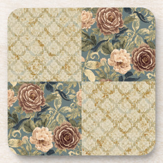 A Beautiful Combination of Floral and Motif Patter Coaster